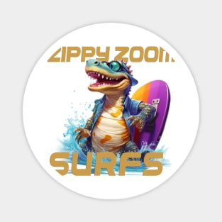 Aquatic Glide Waves Surfing Tee "Zippy Zoom" Magnet